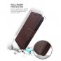 iPhone Xs Max Case Wallet Card Holder Magnetic Closure,Durable Leather Brown