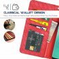 Samsung Galaxy S10 Plus Case Wallet PU Leather Stand Feature Wrist Strap Red