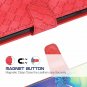 Samsung Galaxy S10 Plus Case Wallet PU Leather Stand Feature Wrist Strap Red