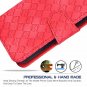 Samsung Galaxy S10 Plus Case Wallet PU Leather Stand Feature Wrist Strap Red