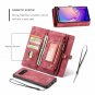 For Galaxy S10 Plus Case Wallet Handmade Premium Cowhide Leather Card Slot Red