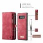 For Galaxy S10 Plus Case Wallet Handmade Premium Cowhide Leather Card Slot Red