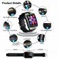 Smart Watch Bluetooth Android with SIM card slot Camera Touchscreen IOS Silver
