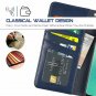 Samsung Galaxy S10 Plus Case Wallet PU Leather Stand Feature Wrist Strap Blue