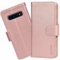 Samsung Galaxy S10 Plus Case Wallet PU Leather Stand Feature Wrist Strap Rose