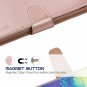 Samsung Galaxy S10 Plus Case Wallet PU Leather Stand Feature Wrist Strap Rose