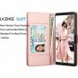 For Galaxy Note 8 Wallet Case PU Leather Detachable Magnetic Credit Card Rose