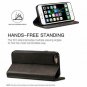 For iPhone XR Wallet Case Premium Leather Business Credit Card Holder Flip Black