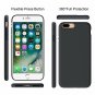 For iPhone 7/8 Plus Case Silicone Case Rubber Full Body Protection Black