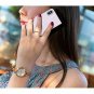 For iPhone Xs Max Case Premium Leather Handmade Flip Folio Wallet Magnetic Pink