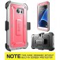 For Samsung Galaxy S7 Edge Case Full-Body Rugged Holster Screen Protector Pink