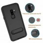 For Samsung Galaxy S9 Plus Case Waterproof Screen Protector Kickstand Black