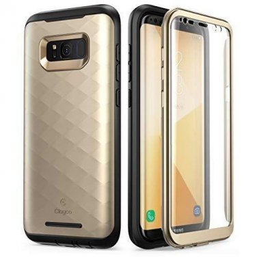 For Samsung Galaxy S8 Plus Case Full Body Rugged Built in Screen Protector Gold