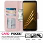 For Galaxy A8 case 3 Card Holder Embossed Butterfly Flower PU Leather Flip Rose