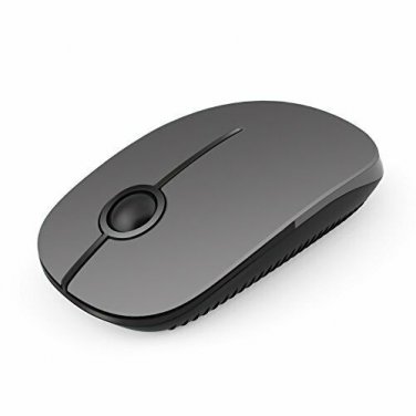 Wireless Mouse Slim 2.4G Nano Receiver Less Noise Optical Mice Gray