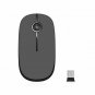 Wireless Mouse Slim 2.4G Nano Receiver Less Noise Optical Mice Gray