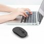Wireless Mouse Slim 2.4G Nano Receiver Less Noise Optical Mice Gray