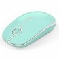 Wireless Mouse Slim 2.4G Nano Receiver Less Noise Optical Mice Blue and White