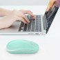 Wireless Mouse Slim 2.4G Nano Receiver Less Noise Optical Mice Blue and White
