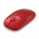 Wireless Mouse Slim 2.4G Nano Receiver Less Noise Optical Mice Pure Red
