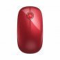 Wireless Mouse Slim 2.4G Nano Receiver Less Noise Optical Mice Pure Red