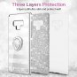 For Samsung Galaxy Note 9 Case Glitter Sparkle Bling Bumper Stripe Silver