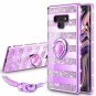 For Samsung Galaxy Note 9 Case Glitter Sparkle Bling Bumper Stripe Purple