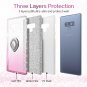 For Samsung Galaxy Note 9 Case Glitter Sparkle Bling Bumper Pink Silver