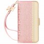 For Samsung Galaxy S10e Case Wallet Luxurious Carved Inside Mirror Rose Gold