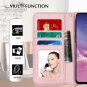 For Samsung Galaxy S10e Case Wallet Luxurious Carved Inside Mirror Rose Gold