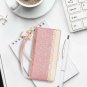For Samsung Galaxy S10e Case Wallet Luxurious Carved Inside Mirror Rose Gold