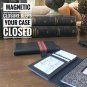 For iPhone X/Xs Case Wallet Journal Italian Full Grain Leather Handmade black