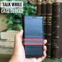 For iPhone X/Xs Case Wallet Journal Italian Full Grain Leather Handmade black