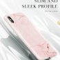 For iPhone Xs MAX Case Slim Thin Glossy Soft TPU Rubber Gel Silicone Pink/Gold