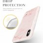For iPhone Xs MAX Case Slim Thin Glossy Soft TPU Rubber Gel Silicone Pink/Gold