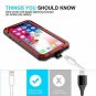 For iPhone Xs Max Case Waterproof Hybrid Armor Aluminum Metal Gorilla Glass Red