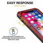 For iPhone Xs Max Case Waterproof Hybrid Armor Aluminum Metal Gorilla Glass Red