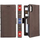 For iPhone Xs Max Wallet Case Leather Journal Xplus Vintage Book Brown