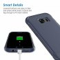Samsung Galaxy S7 Edge Case Protective Cover Shock-Absorption Carbon Fiber Blue