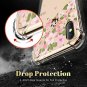 For iPhone Xs Max Case Clear Pattern Design Soft  Flexible Cherry Blossom/Pink