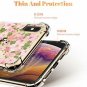 For iPhone Xs Max Case Clear Pattern Design Soft  Flexible Cherry Blossom/Pink