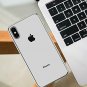 For Apple iPhone X/Xs Case Clear Stylish Flexible with Metal Luster Edge Silver