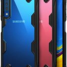 For Galaxy A7 2018 Case with Rugged TPU Bumper Anti Rainbow Effect Cover Black