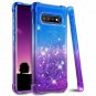 For Galaxy S10 Plus Case Glitter for Girls Bling TPU Bumper Cushion Blue/Purple