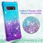 For Galaxy S10 Plus Case Glitter for Girls Bling TPU Bumper Cushion Teal/Purple