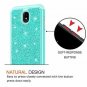 For Samsung GalaxyJ7 Case GlitterTempered Glass Screen Protector Mint
