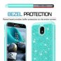 For Samsung GalaxyJ7 Case GlitterTempered Glass Screen Protector Mint