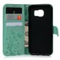 For Samsung Galaxy S7 Edge Case Leather Wallet Card Holders Fashion Pen Green