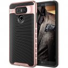 For LG G6 Plus Case Hybrid Scratch Dust Proof Armor Defender BLACK/ROSE GOLD