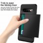 for Galaxy S10 Plus Case Wallet Card Holder ID Slot Sliding Hidden Pocket Black